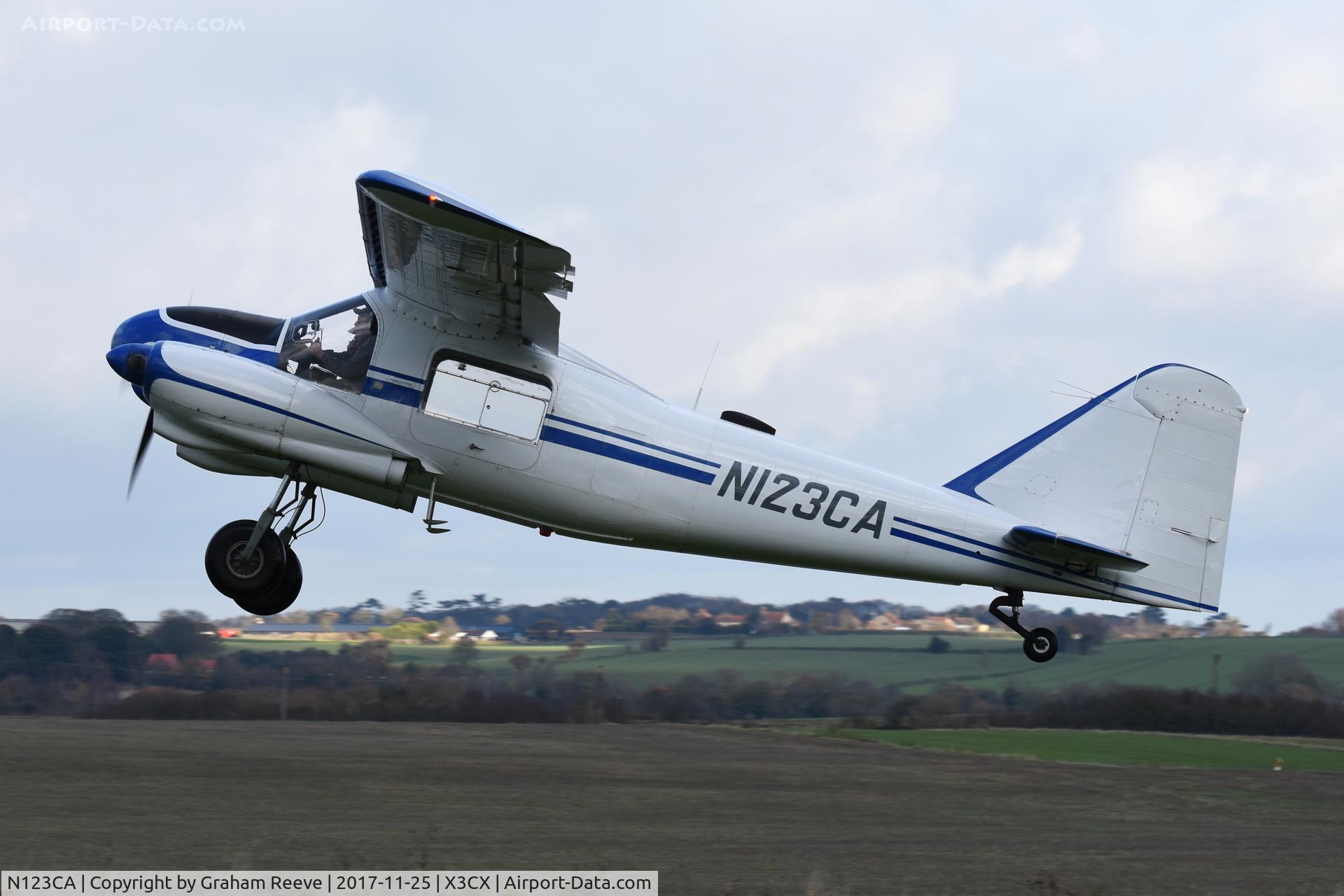 N123CA, 1964 Dornier Do-28A-1 C/N 3051, Departing from Northrepps.