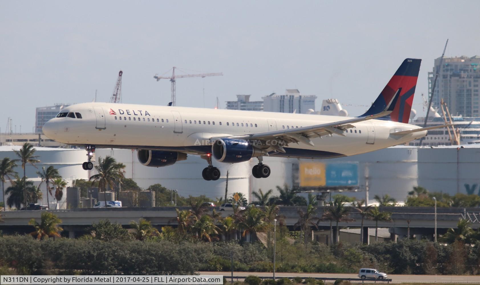 N311DN, 2016 Airbus A321-211 C/N 7304, Delta