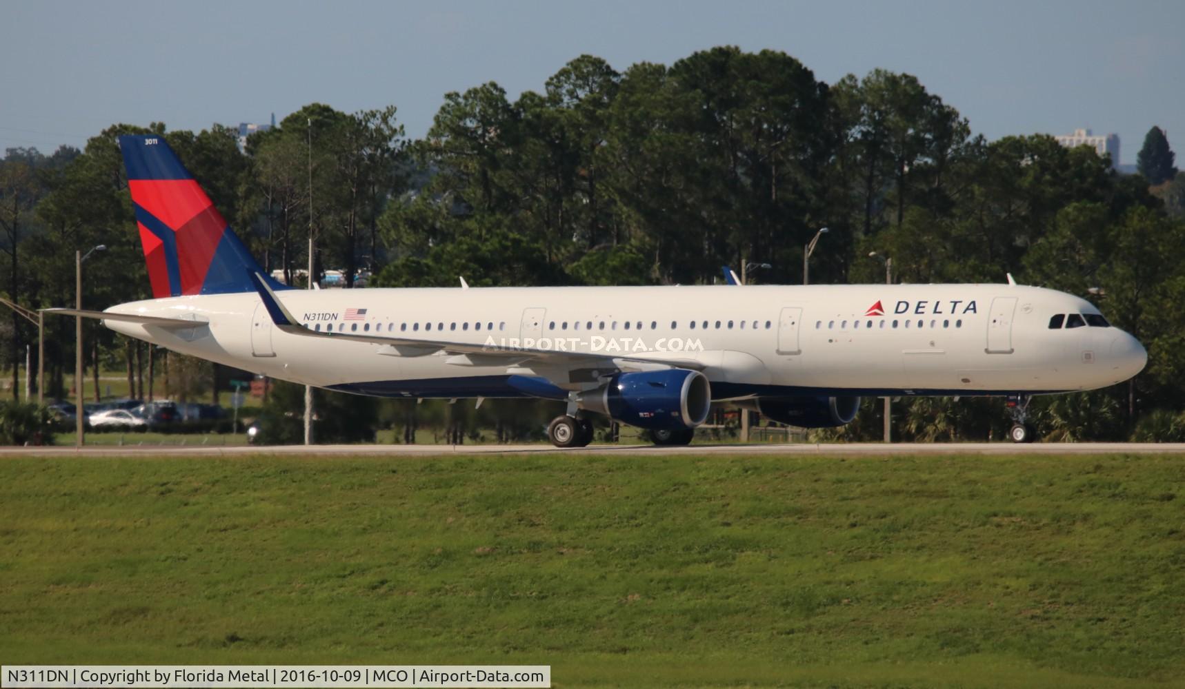 N311DN, 2016 Airbus A321-211 C/N 7304, Delta