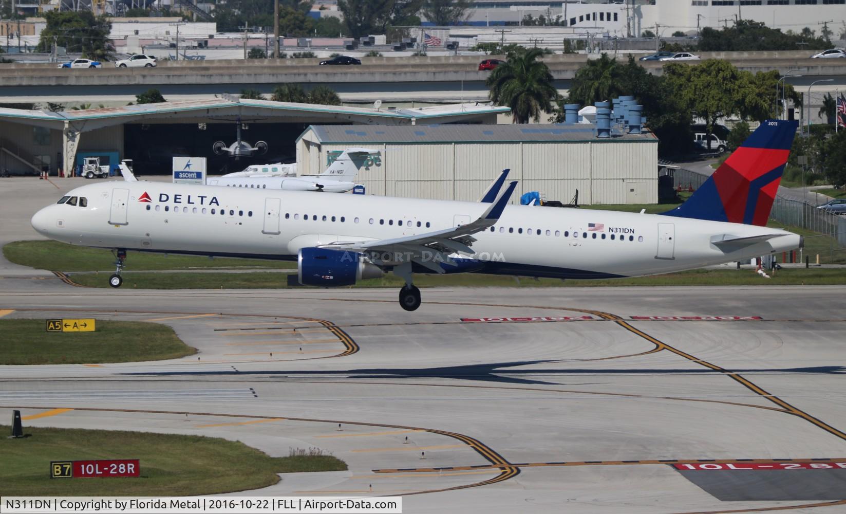 N311DN, 2016 Airbus A321-211 C/N 7304, Delta