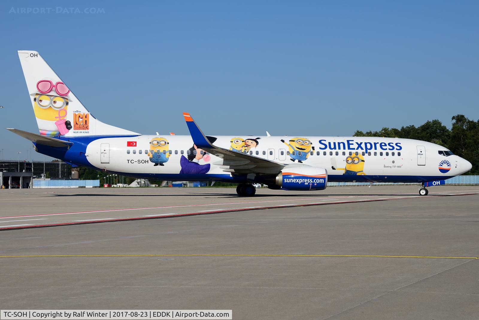 TC-SOH, 2017 Boeing 737-8HC C/N 61193, Boeing 737-8HC(W) - SXS XQ Sun Express - 61193 - TC-SOH - 23.08.2017 - CGN