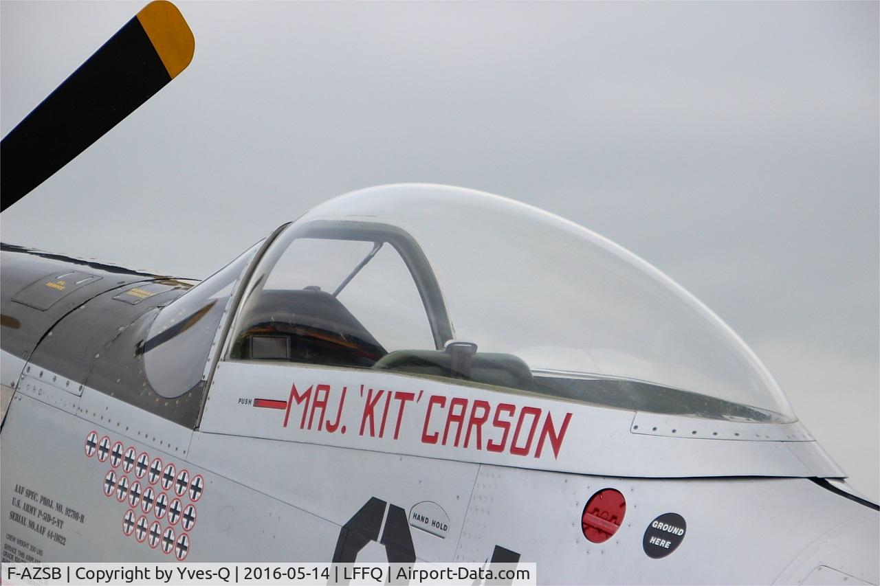 F-AZSB, 1944 North American P-51D Mustang C/N 122-40967, North American P-51D Mustang, cockpit close up view, La Ferté-Alais (LFFQ) Air show 2016