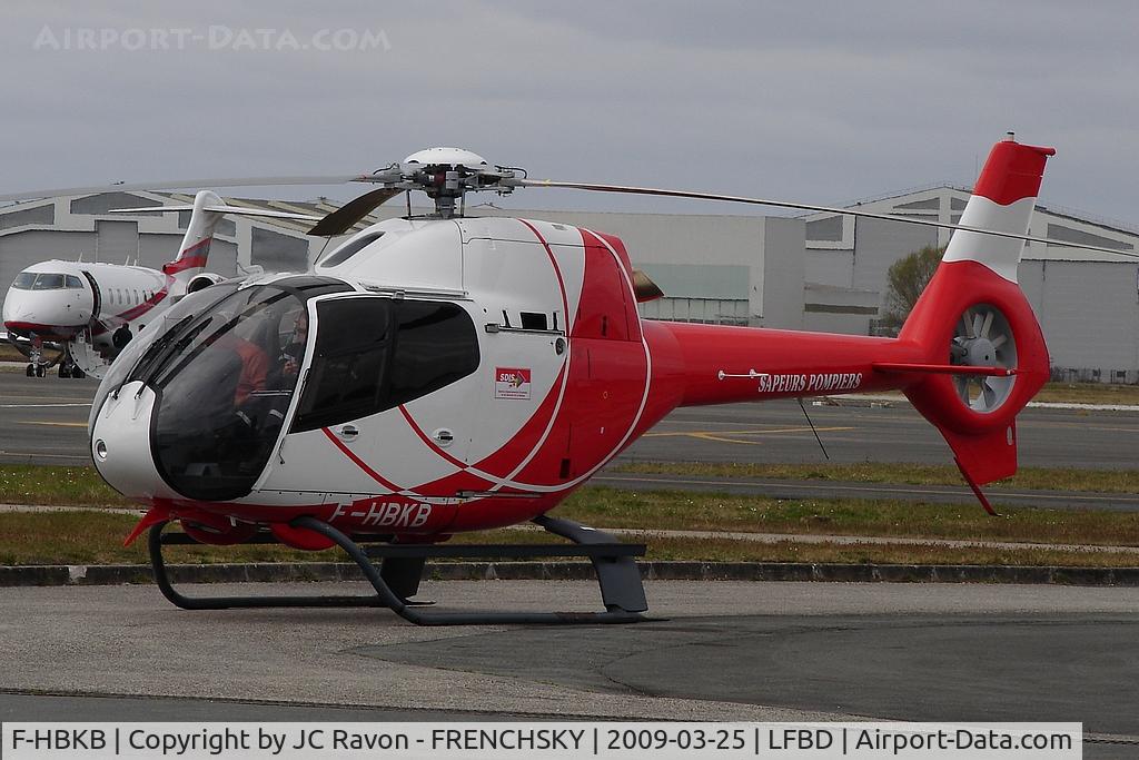 F-HBKB, 2008 Eurocopter EC-120B Colibri NHE C/N 1573, SDIS33 ready to take off FATO 23