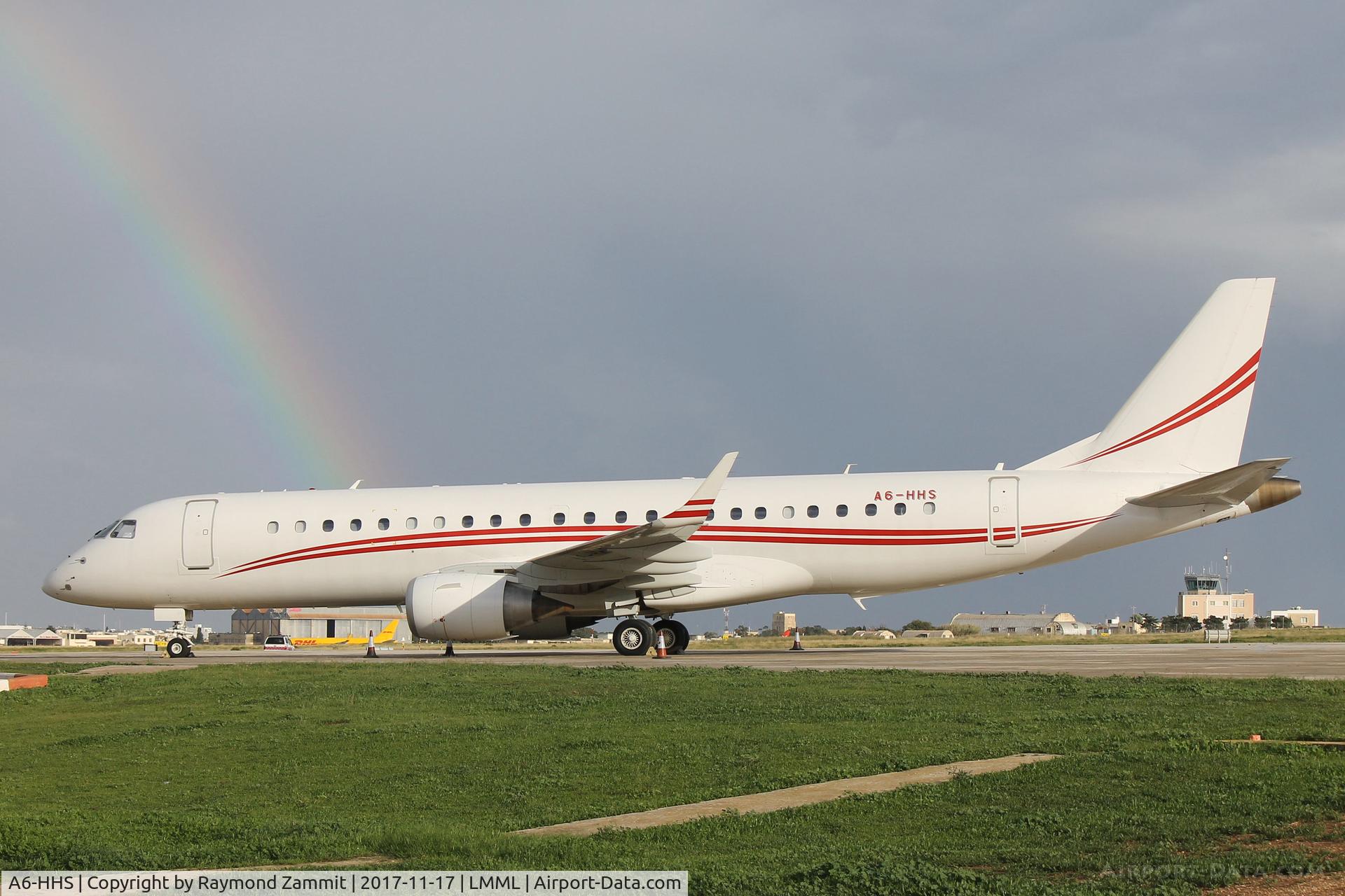 A6-HHS, 2010 Embraer ERJ-190-100ECJ Lineage 1000 C/N 19000296, Embraer ERJ-190 Lineage 1000 A6-HHS Falcon Air Services