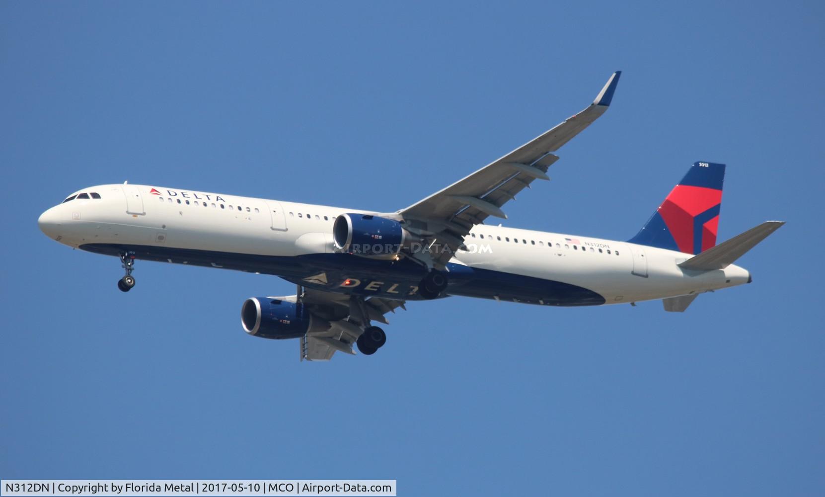 N312DN, 2016 Airbus A321-211 C/N 7364, Delta