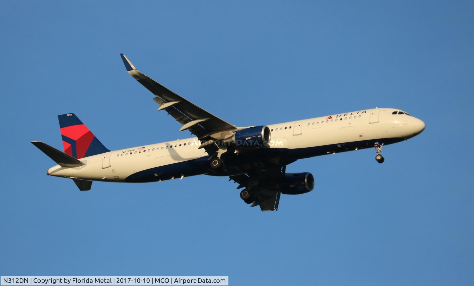 N312DN, 2016 Airbus A321-211 C/N 7364, Delta