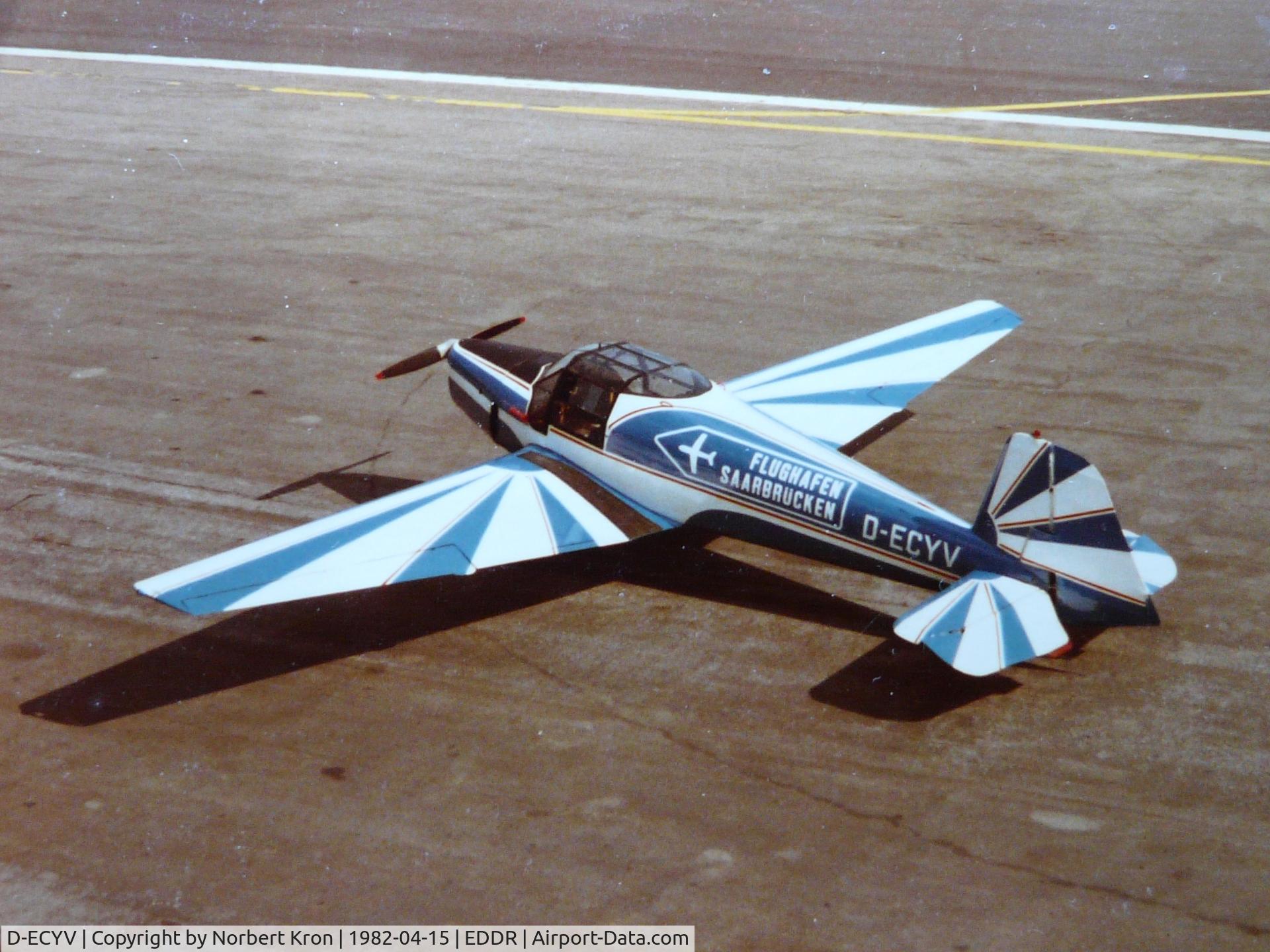 D-ECYV, 1944 Bucker Bu-181B-1 Bestmann C/N 331381, In 1982, after restoration with a new outfit like a civil aerobatic-plane