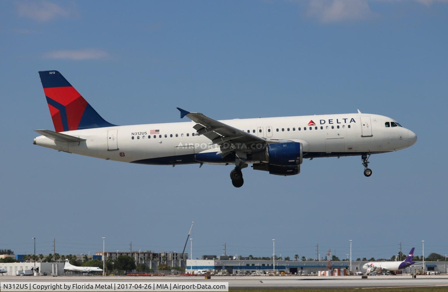 N312US, 1990 Airbus A320-211 C/N 152, Delta