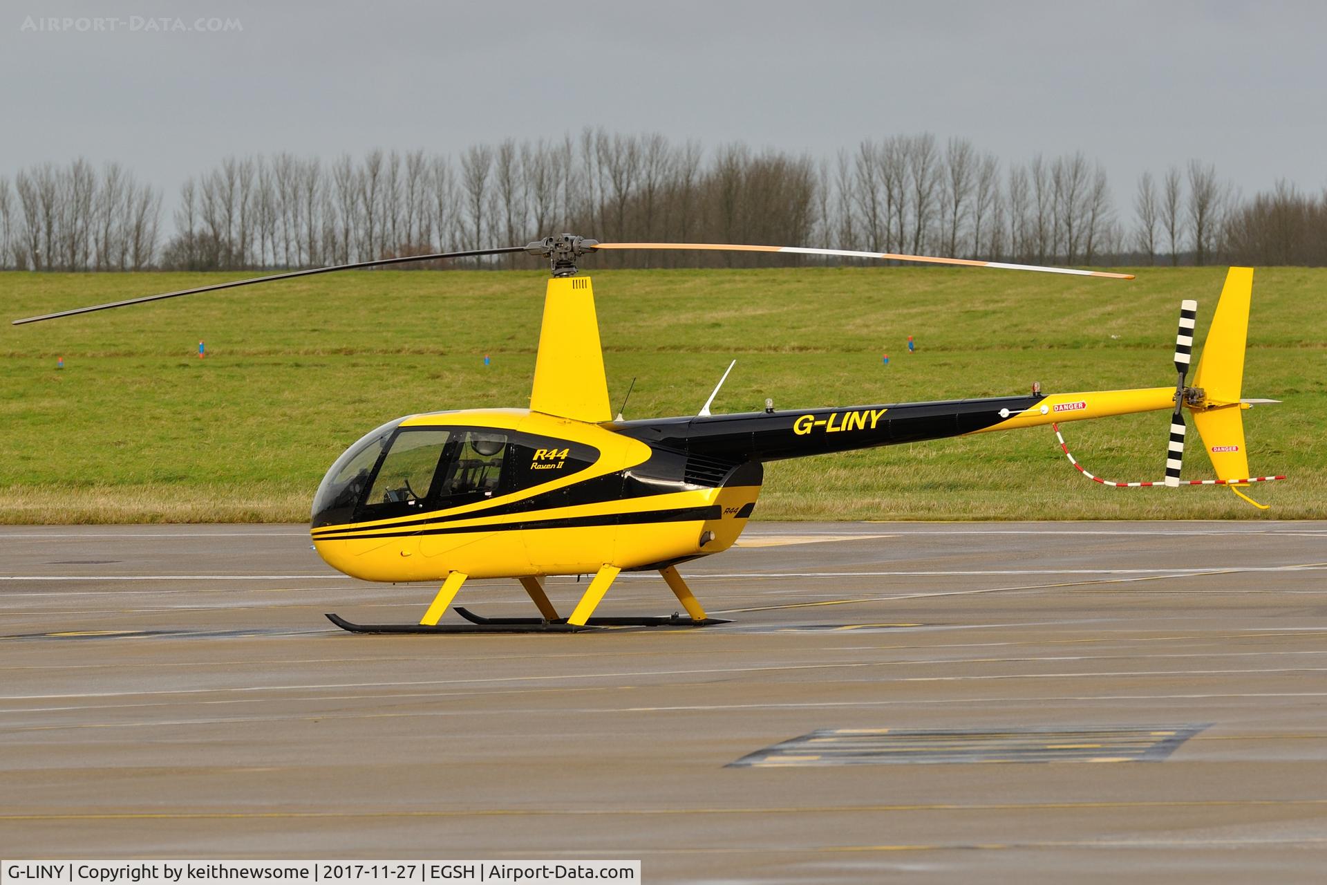 G-LINY, 2008 Robinson R44 Raven II C/N 12356, Pipeline 83, formerly HB-ZWO.