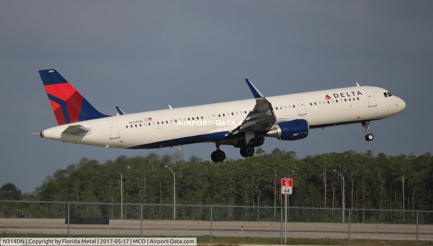 N314DN, 2016 Airbus A321-211 C/N 7281, Delta