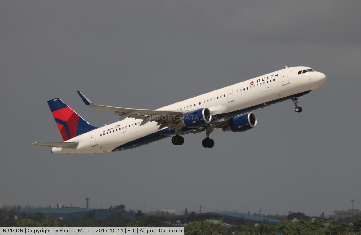 N314DN, 2016 Airbus A321-211 C/N 7281, Delta