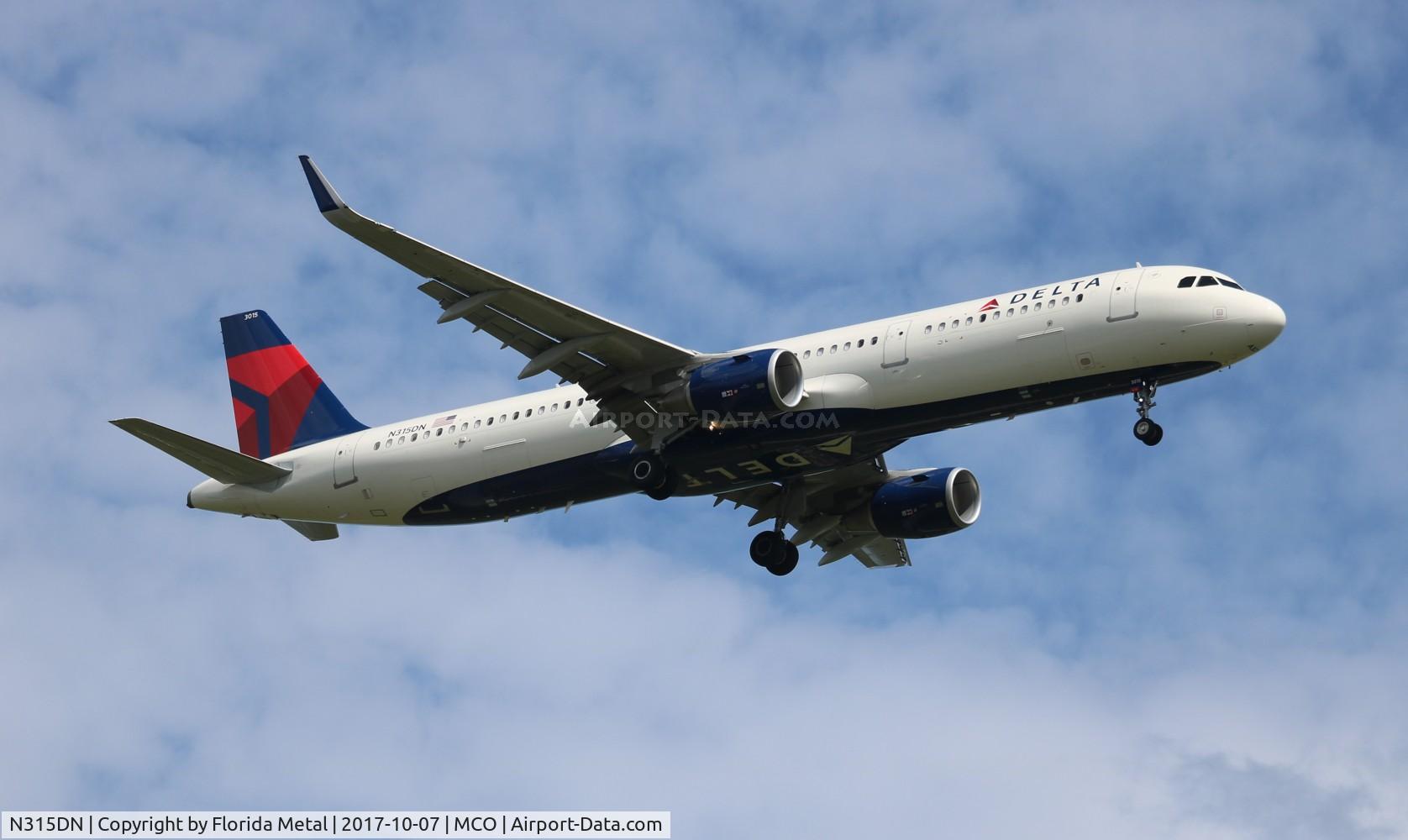 N315DN, 2016 Airbus A321-211 C/N 7436, Delta