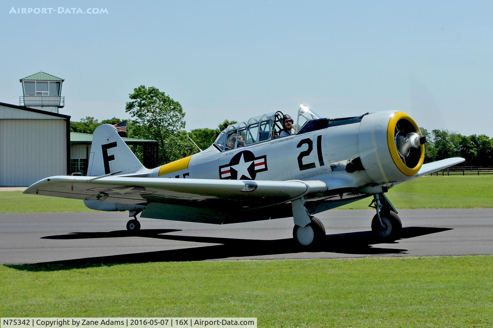 N75342, 1956 North American AT-6D Texan C/N 42-44641, At Propwash 2016