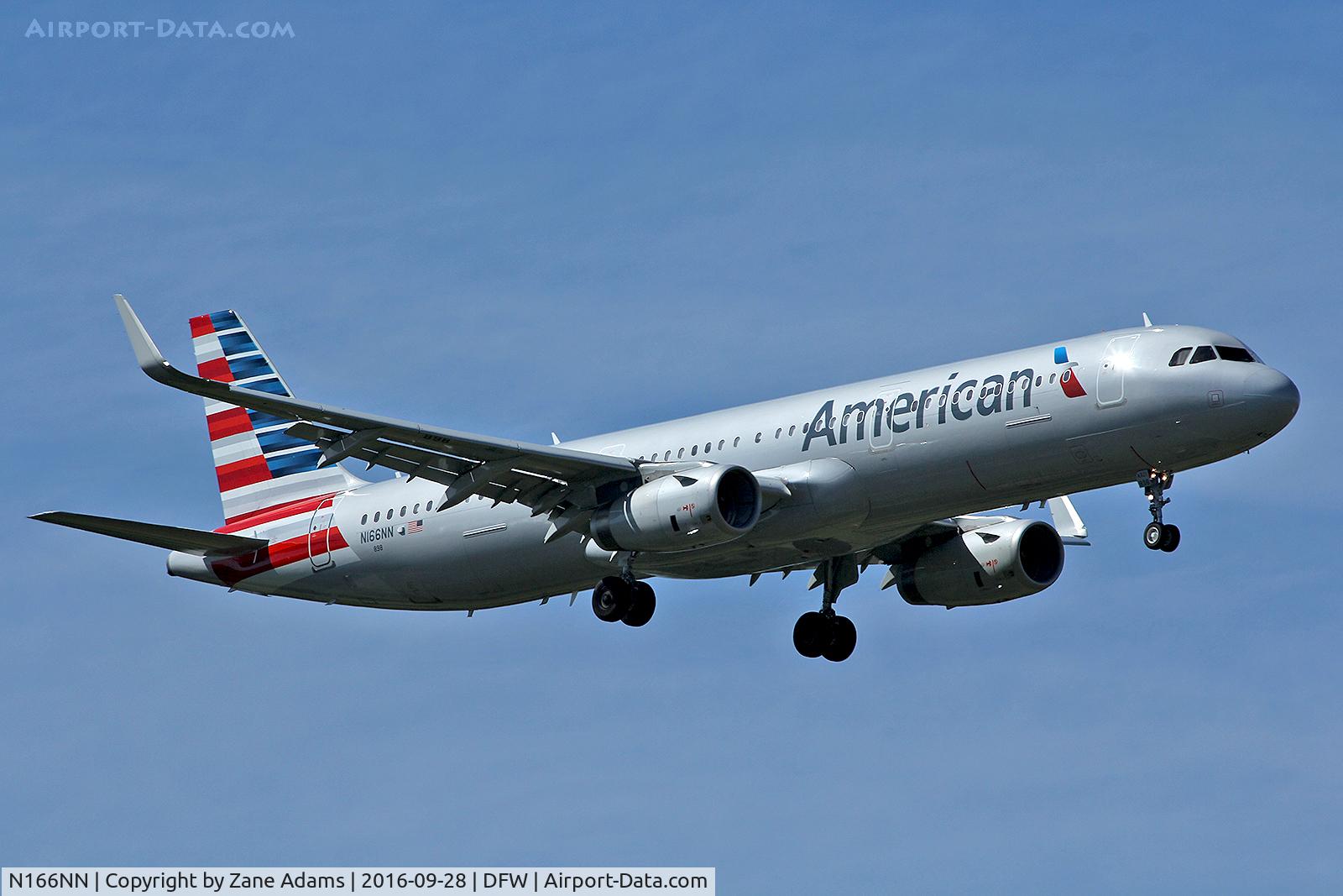 N166NN, 2016 Airbus A321-231 C/N 6973, Arriving at DFW Airport
