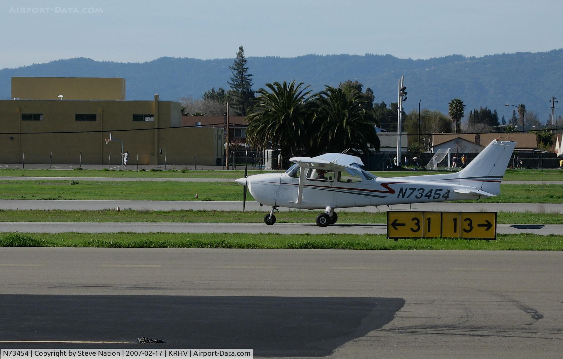 N73454, 1976 Cessna 172M C/N 17267472, Nice Air 1976 Cessna 172M Skyhawk taxiing @ Reid-Hillview Airport, San Jose, CA home base