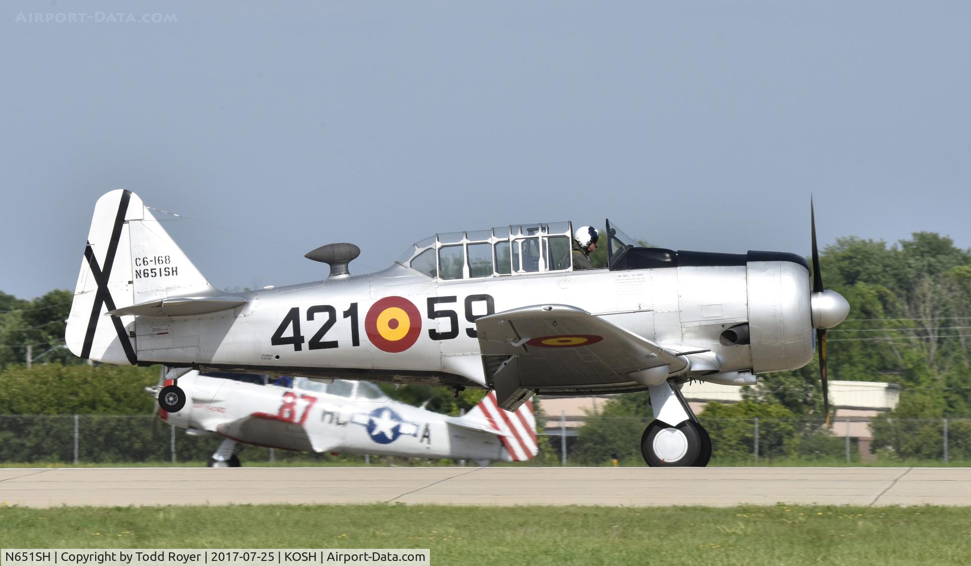 N651SH, 1944 North American T-6G Texan C/N 168-409, Airventure 2017