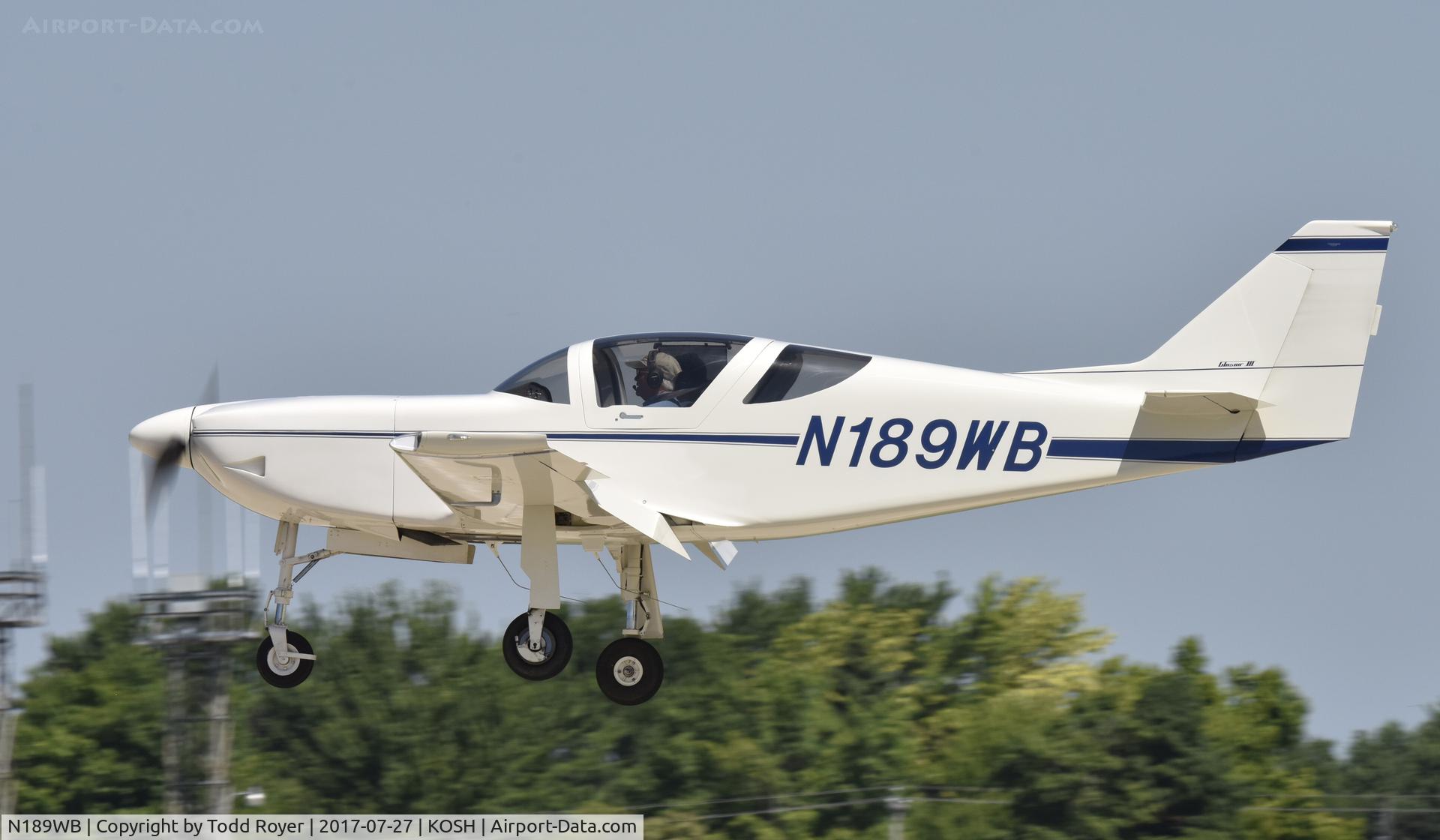 N189WB, 1984 Stoddard-Hamilton Glasair III C/N 3074, Airventure 2017