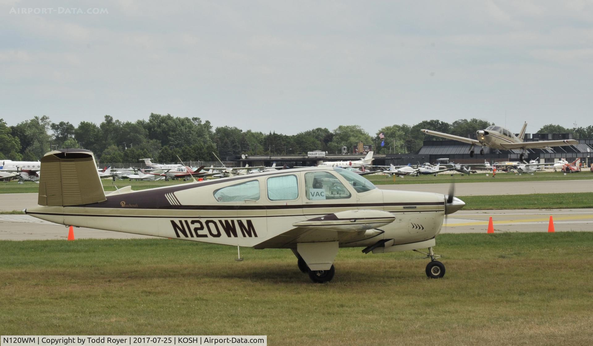 N120WM, 1955 Beech F35 Bonanza C/N D-4260, Airventure 2017
