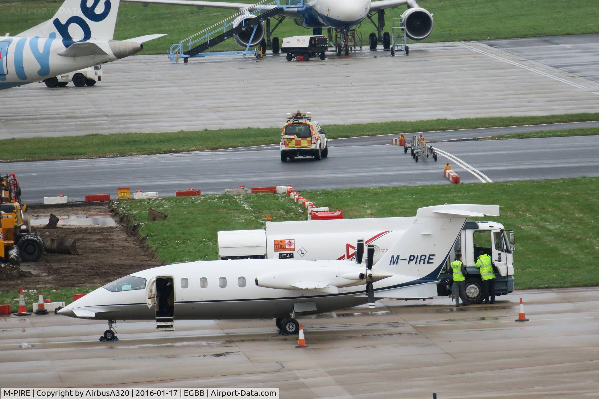 M-PIRE, 2001 Piaggio P-180 Avanti C/N 1042, seen parked Birmingham