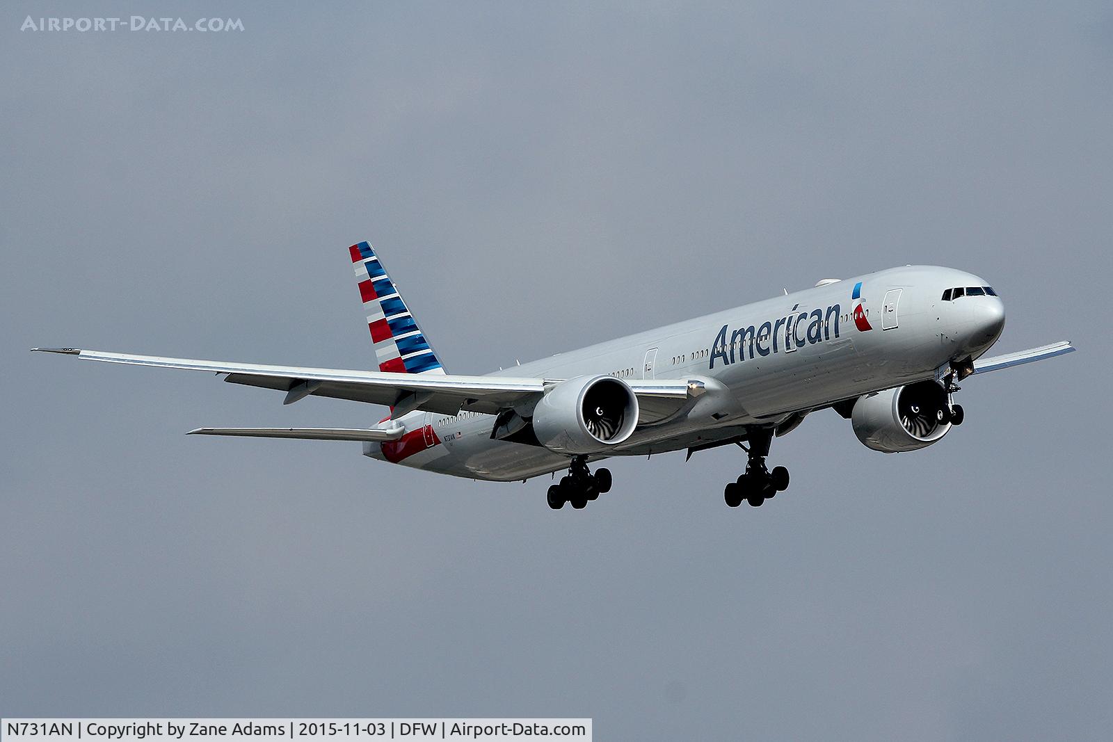 N731AN, 2014 Boeing 777-323/ER C/N 33523, Arriving at DFW Airport