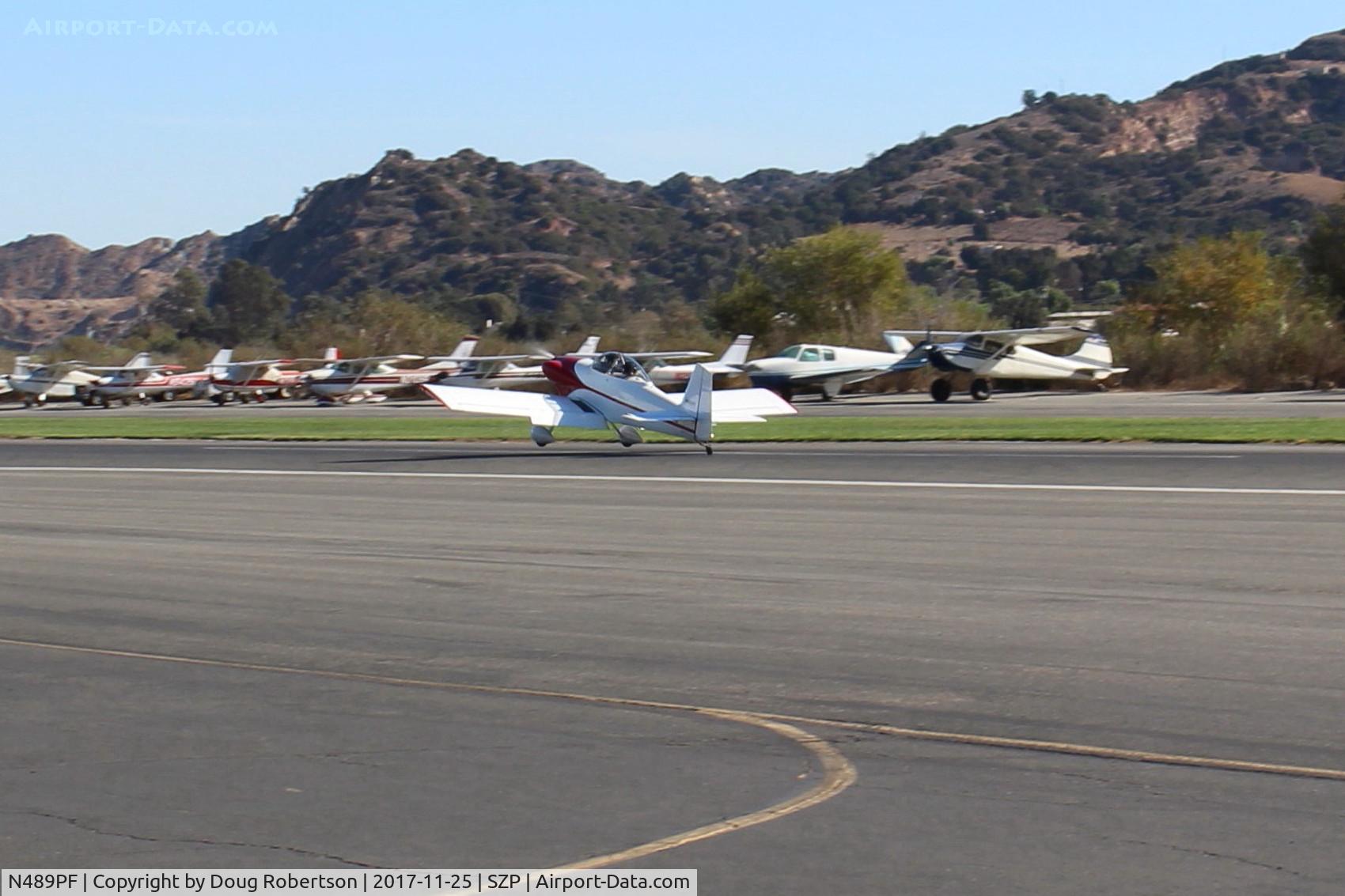 N489PF, 2014 Vans RV-4 C/N 2813, 2014 Fleming VANs RV-4, Lycoming IO-360-A1A 200 Hp, landing roll Rwy 04