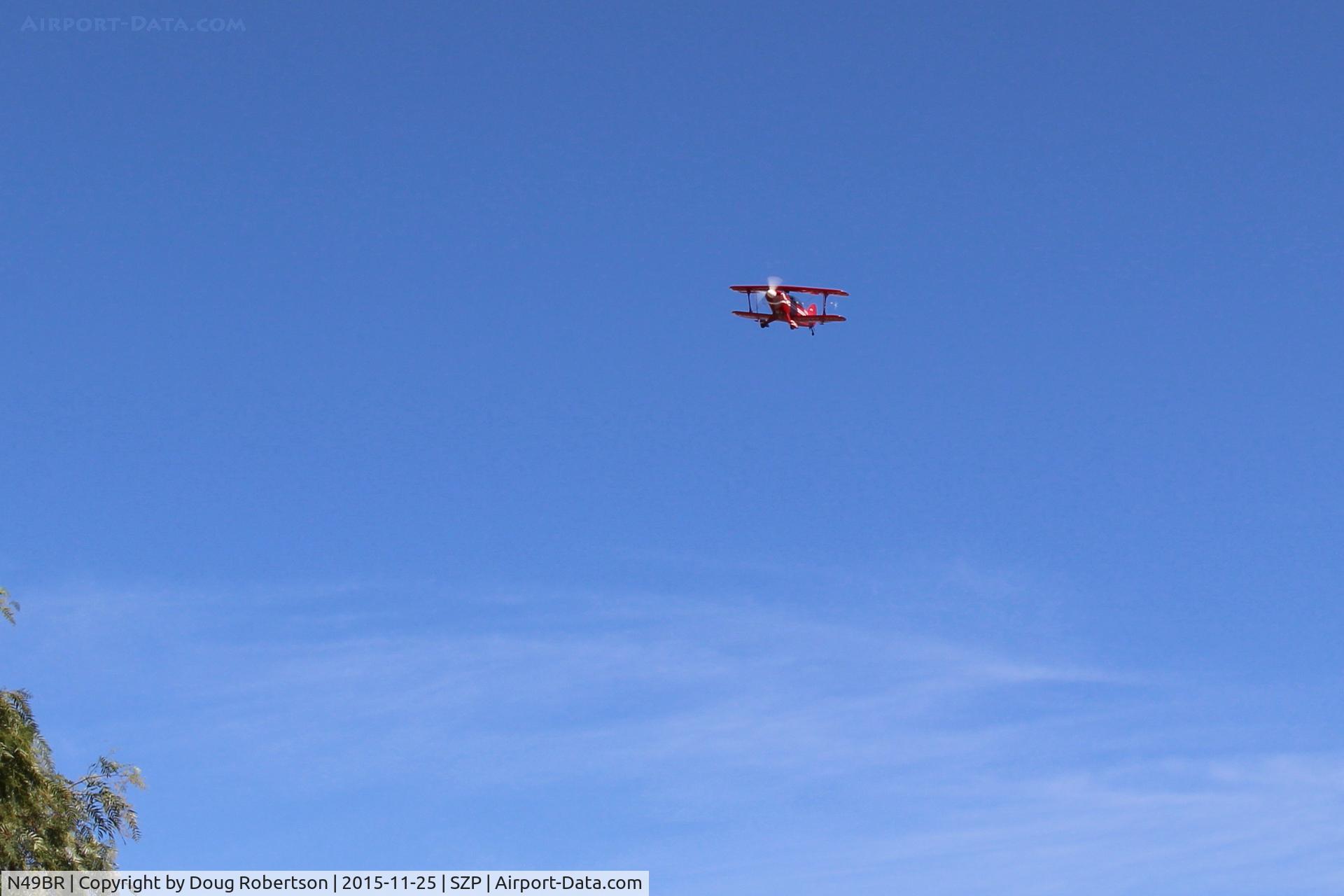 N49BR, Pitts S-2A Special C/N 2212, 1983 Aerotek PITTS  S-2A SPECIAL, Lycoming AEIO-360 180 Hp, turning on final Rwy 22