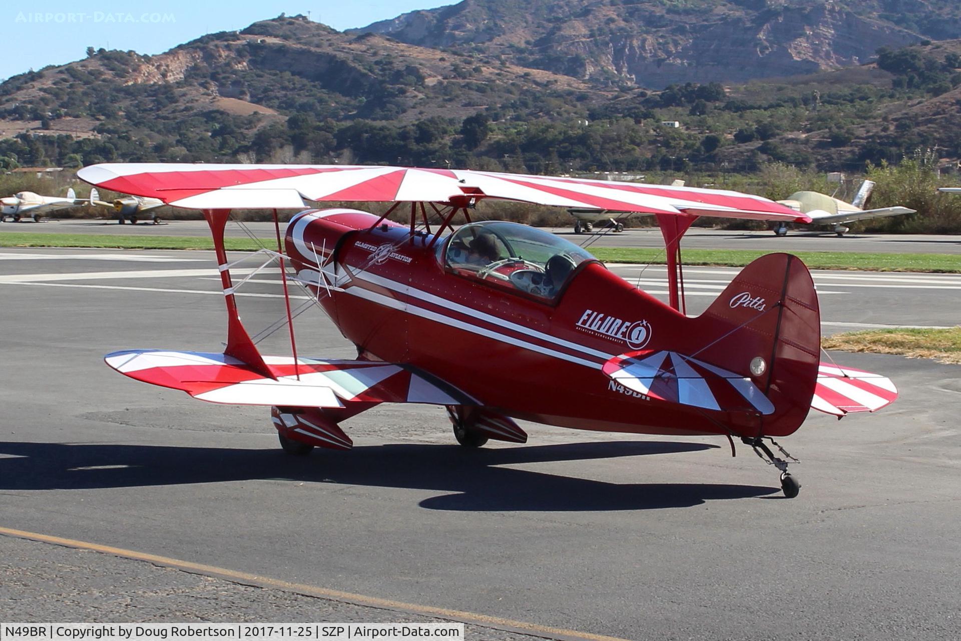 N49BR, Pitts S-2A Special C/N 2212, 1983 Aerotek PITTS S-2A SPECIAL, Lycoming AEIO-360 180 Hp, S-turns taxi