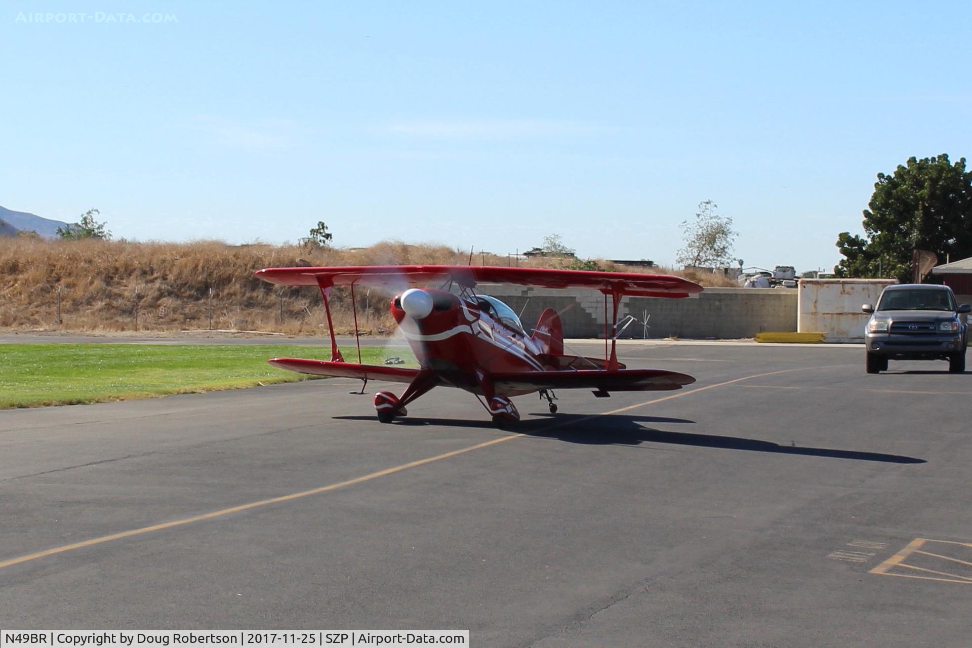 N49BR, Pitts S-2A Special C/N 2212, 1983 Aerotek PITTS S-2A SPECIAL, Lycoming AEIO-360 180 Hp, full inverted systems, S-turns taxi to Rwy 22
