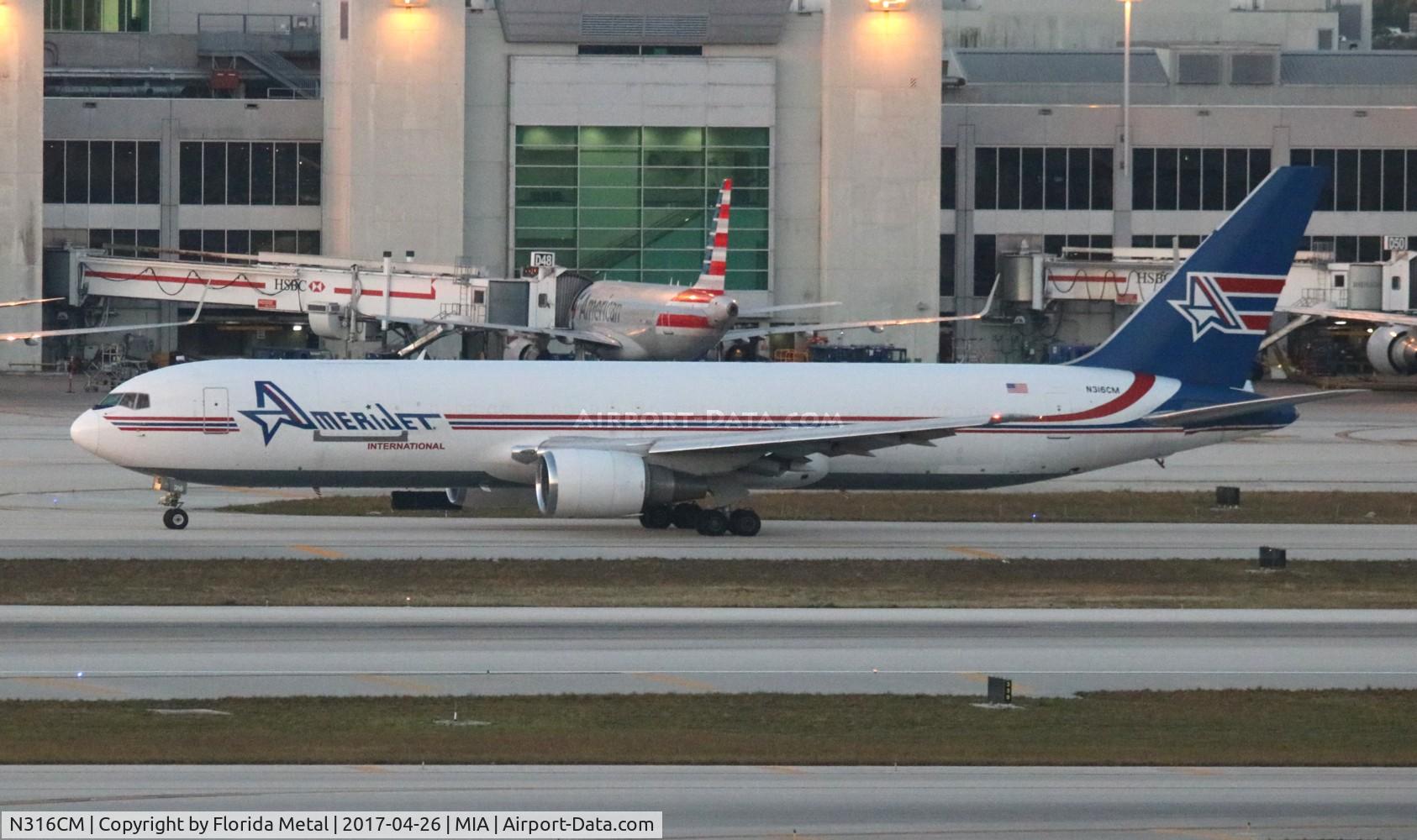 N316CM, 1988 Boeing 767-338 C/N 24146, Amerijet