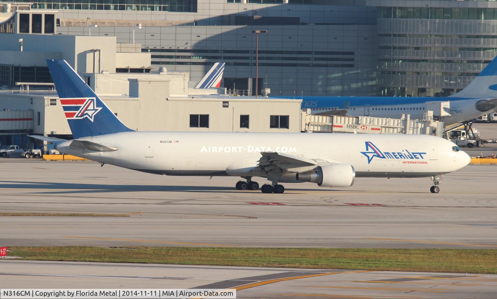 N316CM, 1988 Boeing 767-338 C/N 24146, Amerijet