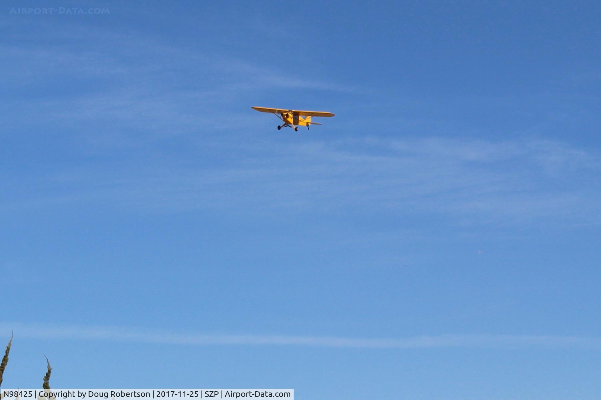 N98425, 1946 Piper J3C-65 Cub Cub C/N 18612, 1946 Piper J3C-65 CUB, Continental C90 90 Hp upgrade by STC, turning final for Rwy 22