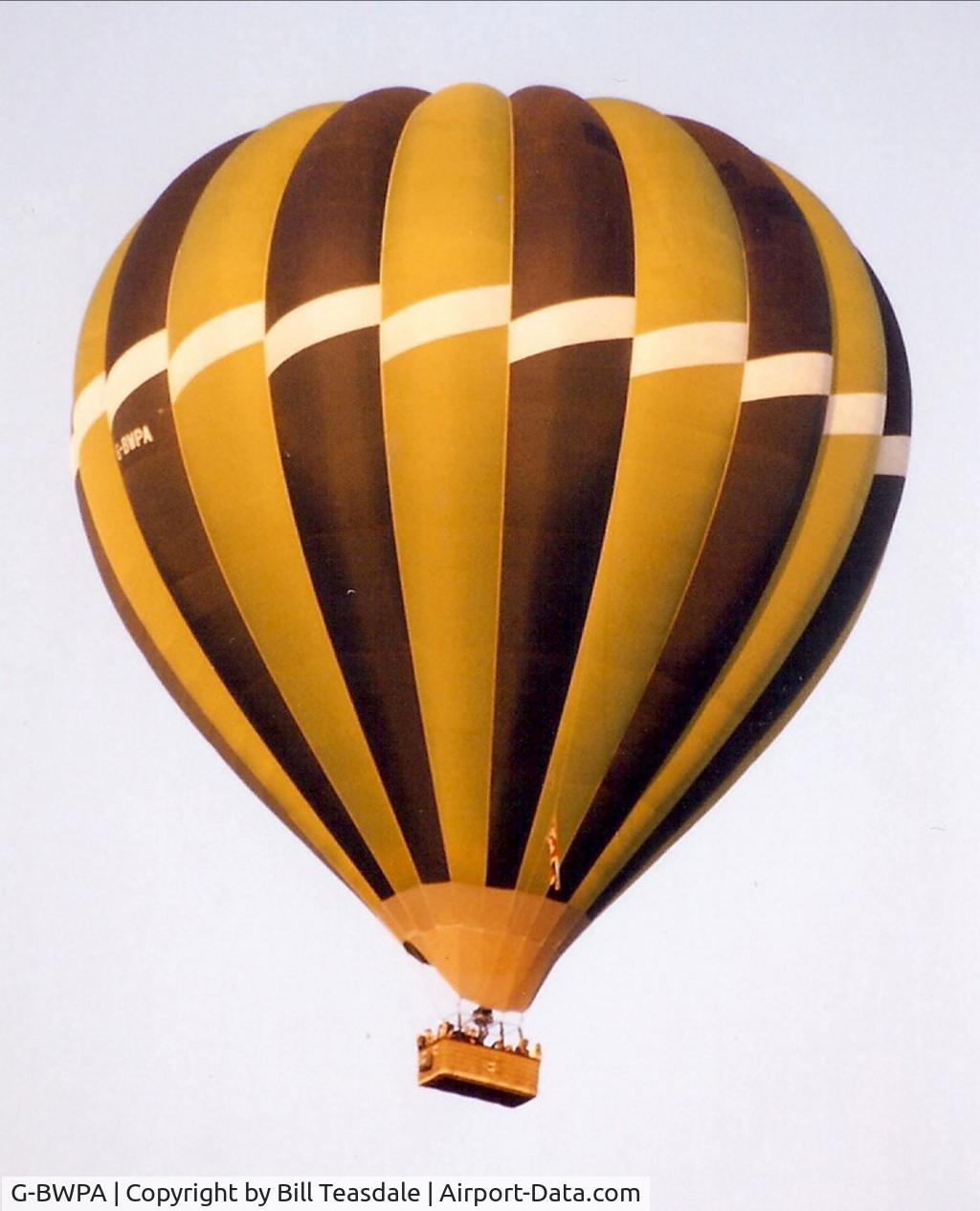 G-BWPA, 1996 Cameron Balloons Ltd CAMERON A-340 C/N 3714, Commercial carrier. Reach for the Sky Ltd