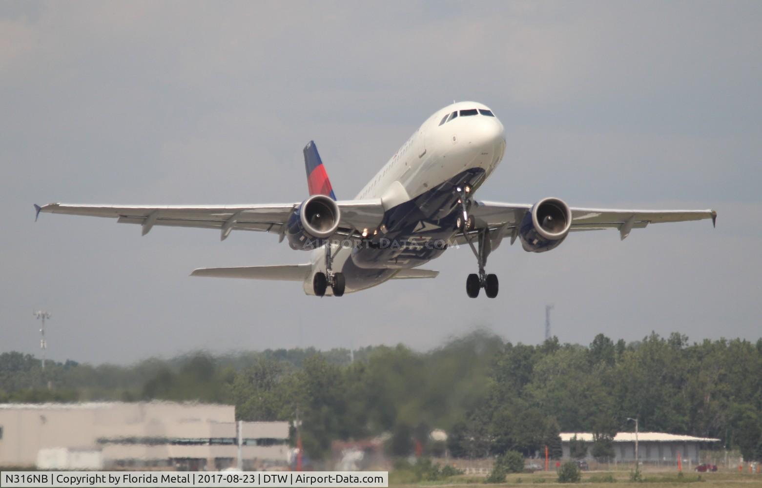 N316NB, 2000 Airbus A319-114 C/N 1249, Delta