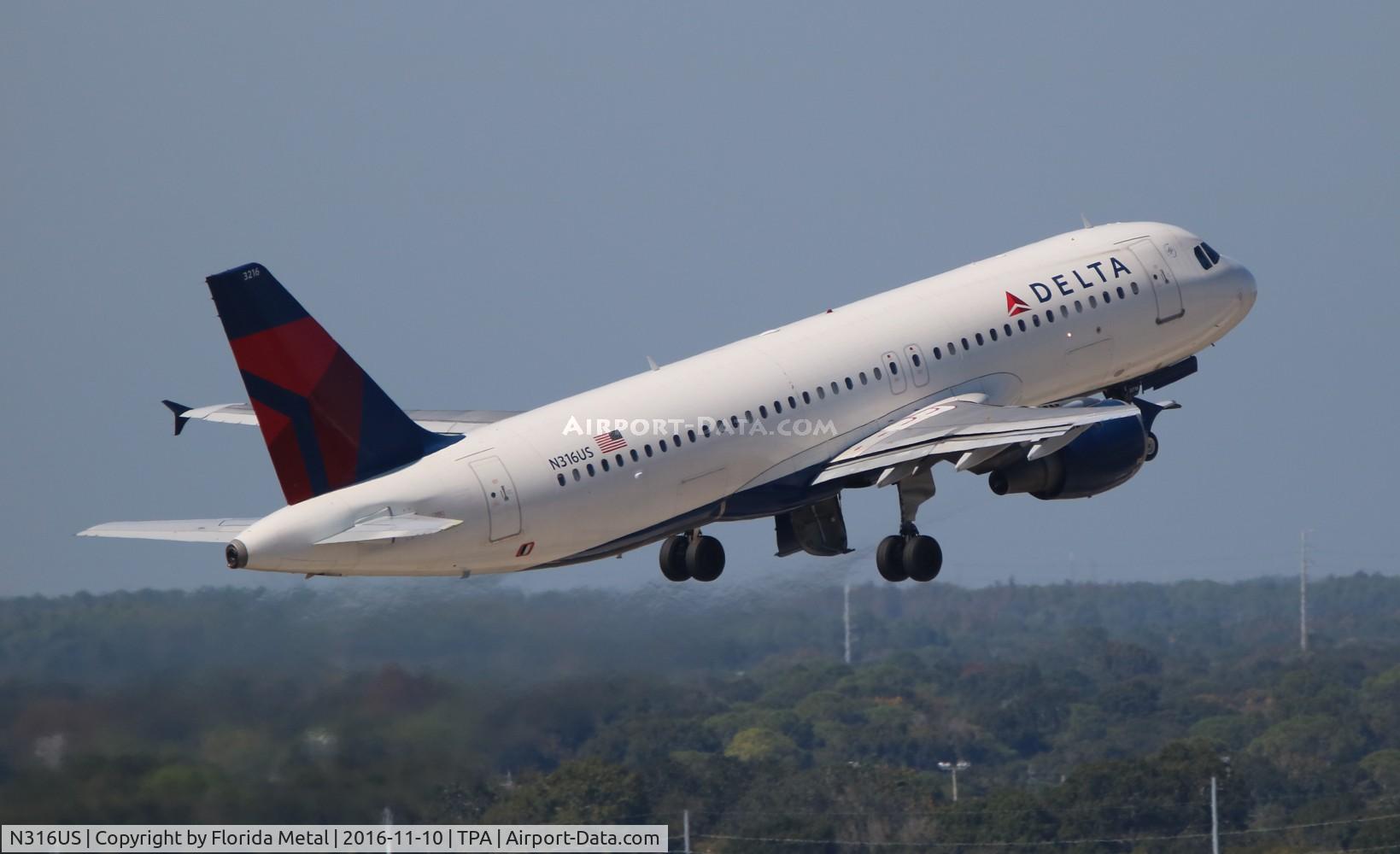 N316US, 1991 Airbus A320-211 C/N 192, Delta