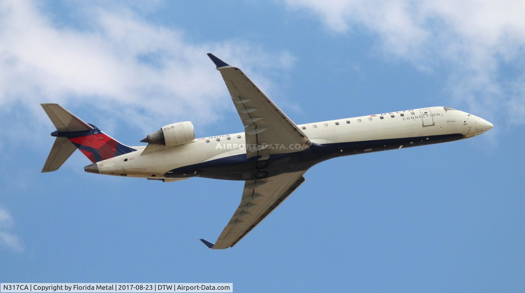 N317CA, 2002 Bombardier CRJ-701ER (CL-600-2C10) Regional Jet C/N 10055, Delta Connection