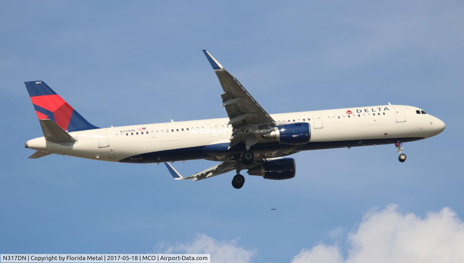 N317DN, 2017 Airbus A321-211 C/N 7373, Delta