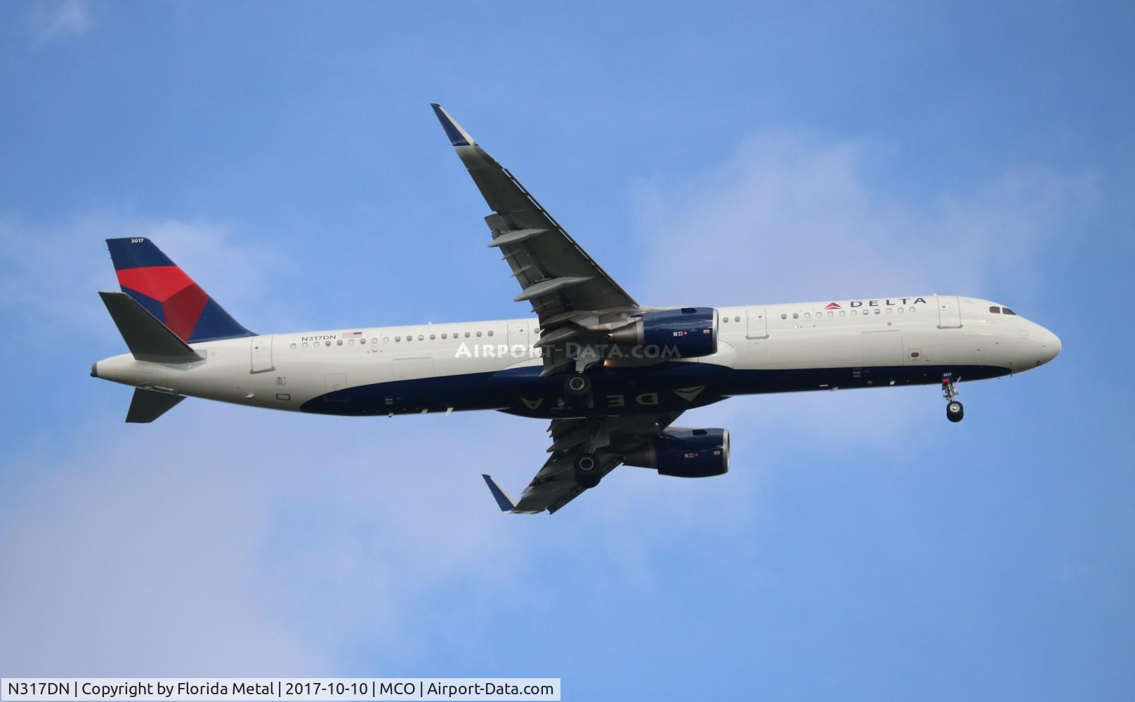 N317DN, 2017 Airbus A321-211 C/N 7373, Delta