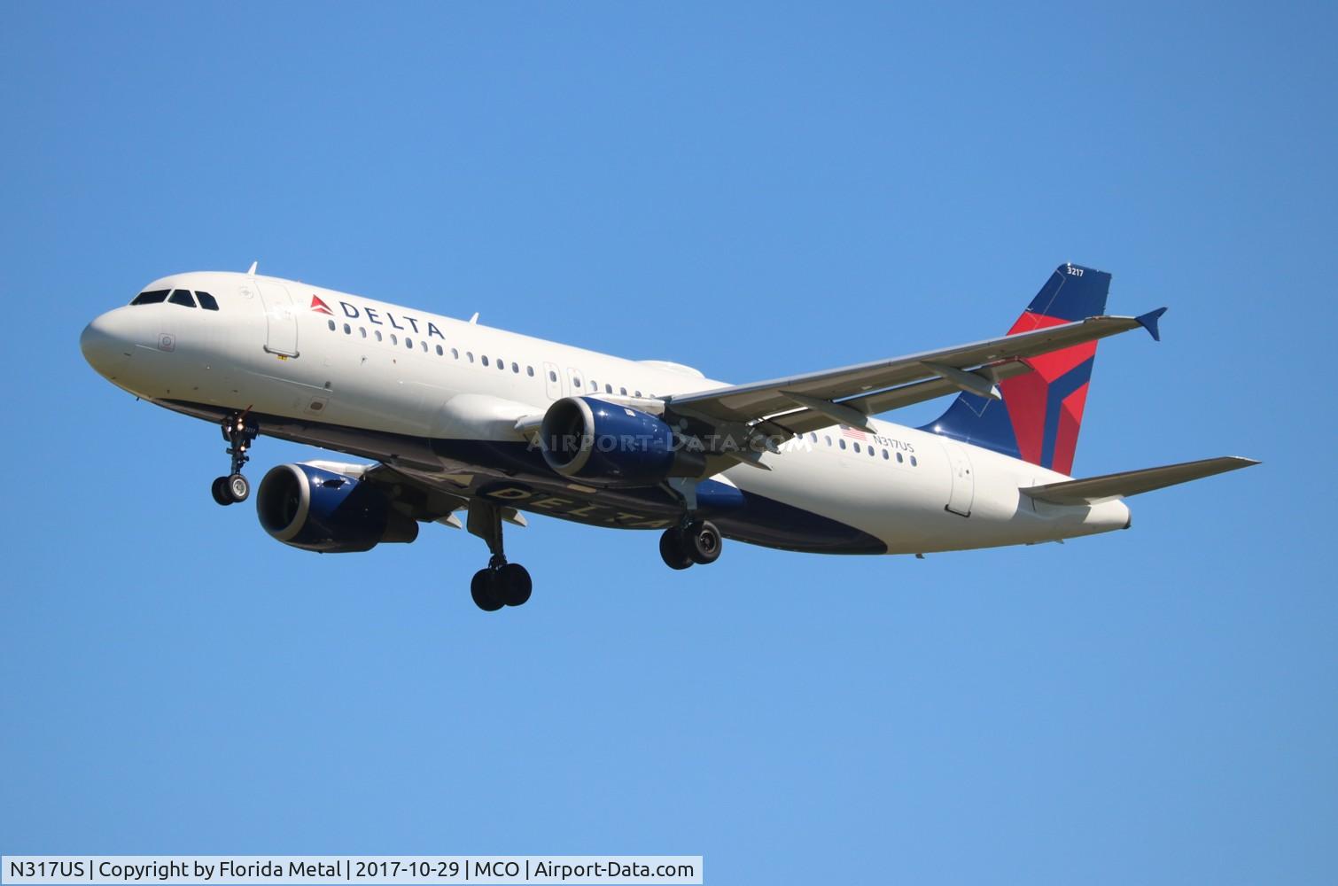 N317US, 1991 Airbus A320-211 C/N 197, Delta