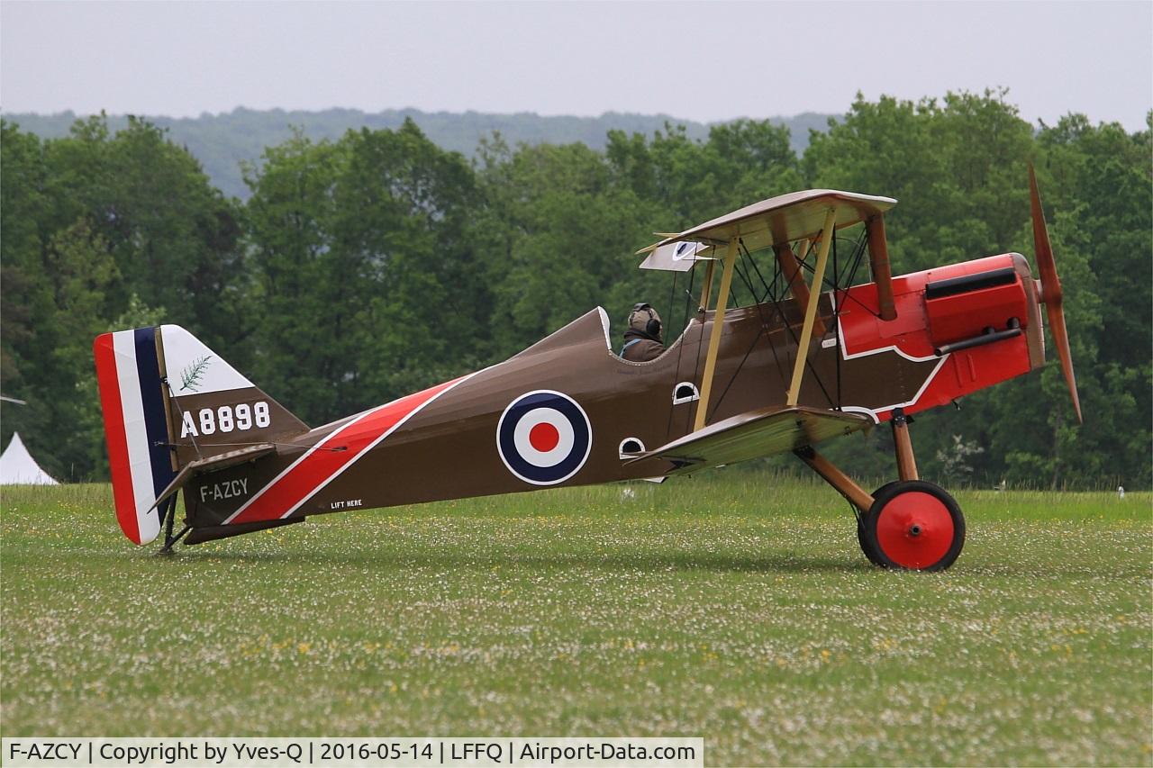 F-AZCY, Royal Aircraft Factory SE-5A Replica C/N 03, Royal Aircraft Factory SE-5, Taxiing to static park, La Ferté-Alais Airfield (LFFQ) Air Show 2016