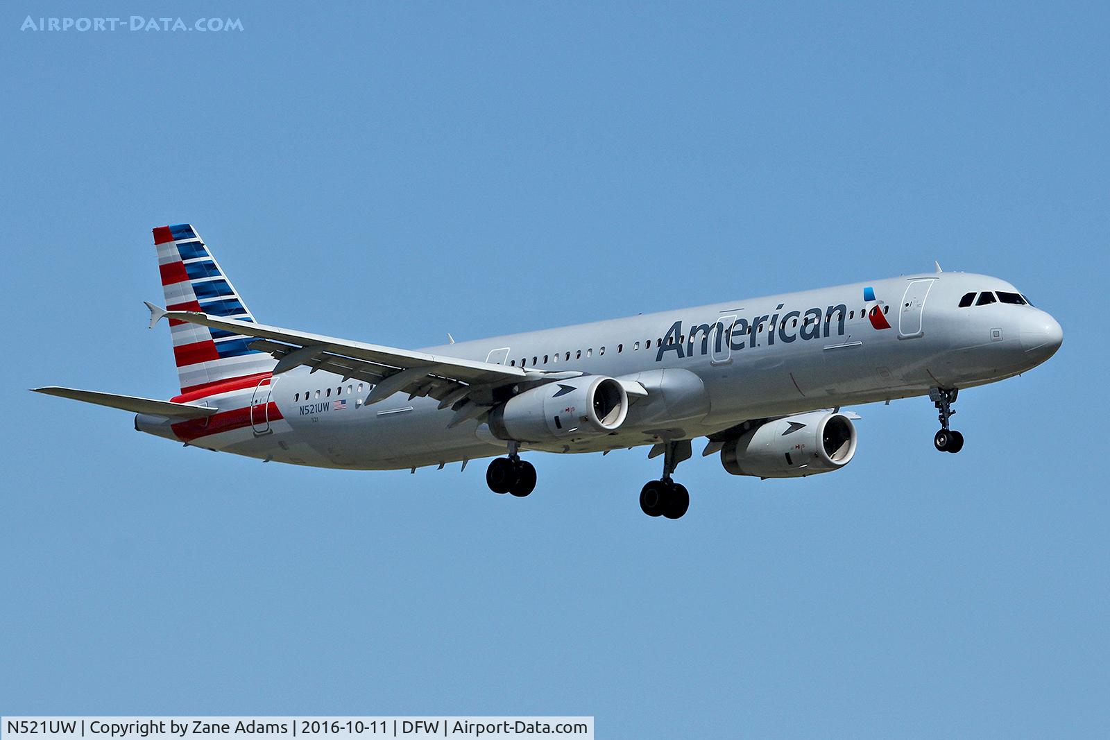 N521UW, 2009 Airbus A321-231 C/N 3944, Arriving at DFW Airport
