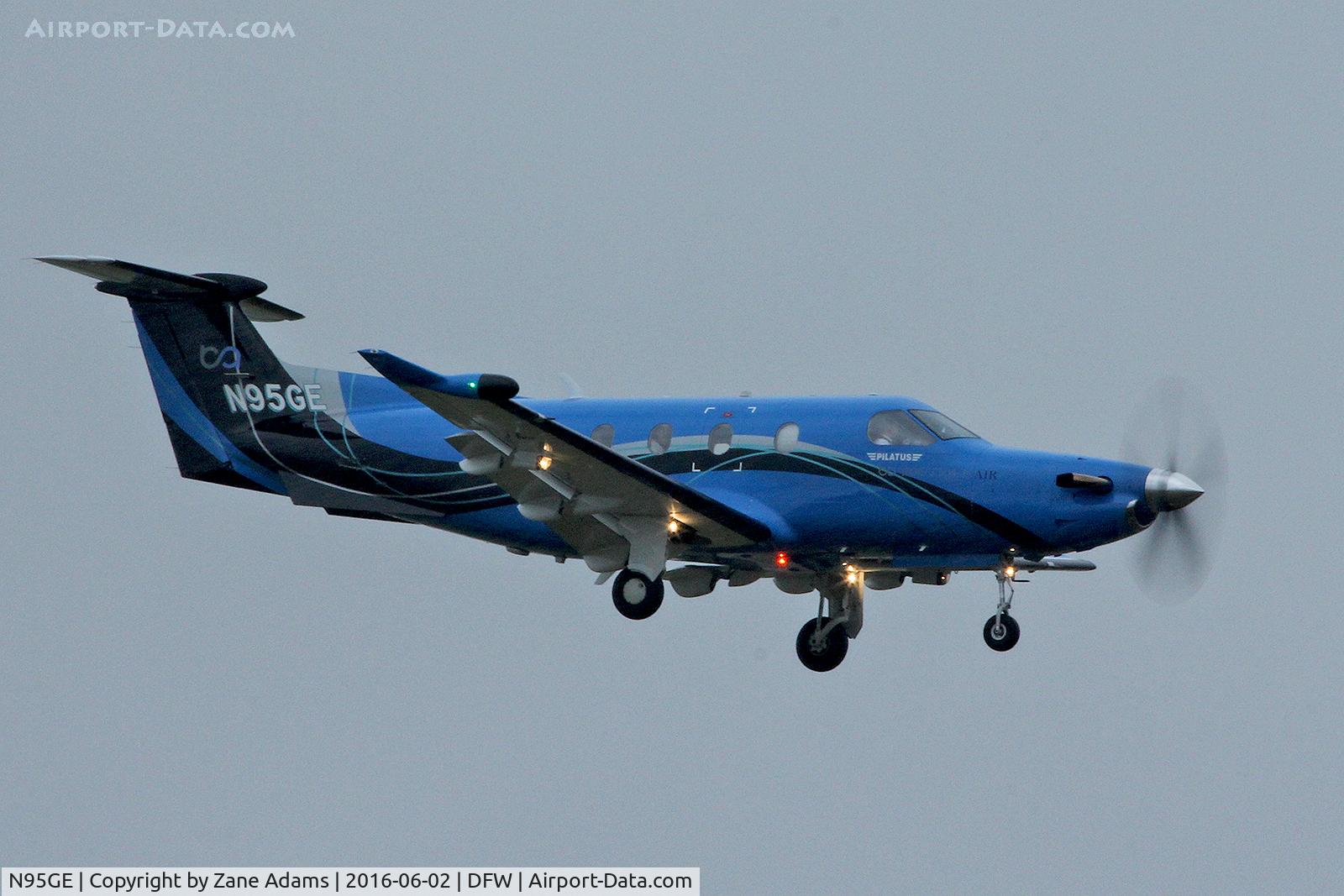 N95GE, 2006 Pilatus PC-12/47 C/N 781, Arriving at DFW Airport