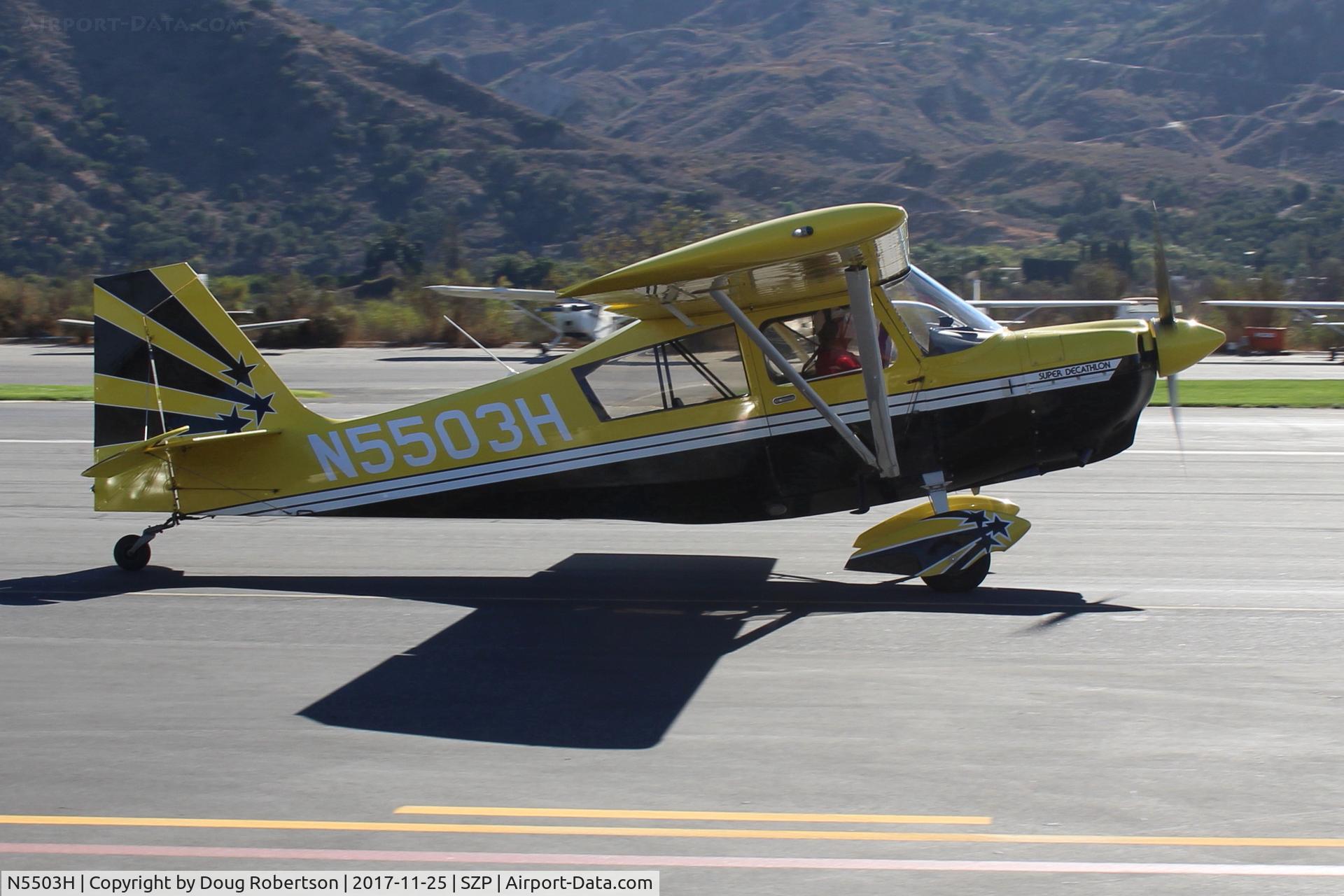 N5503H, 1978 Bellanca 8KCAB Super Decathlon C/N 413-78, 1978 Bellanca 8KCAB SUPER DECATHLON, Lycoming AEIO-360 180 Hp, taxi to Rwy 04