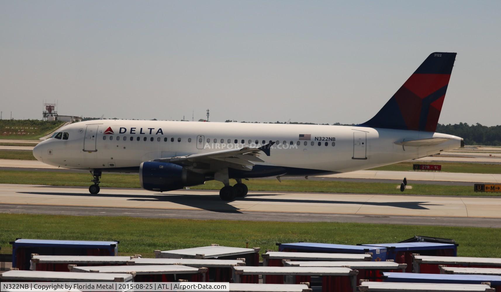 N322NB, 2001 Airbus A319-114 C/N 1434, Delta