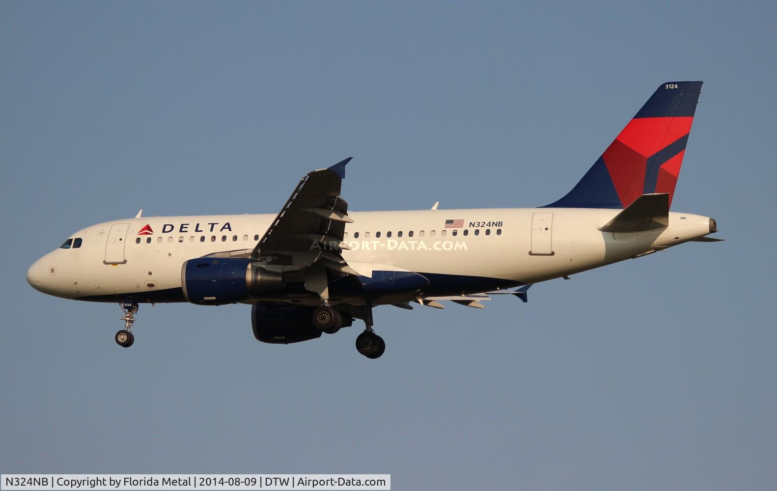 N324NB, 2001 Airbus A319-114 C/N 1456, Delta