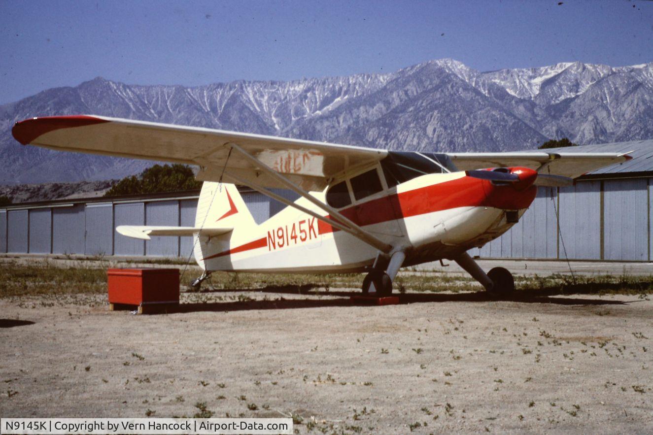N9145K, 1947 Stinson 108-1 Voyager C/N 108-2145, N9145K Stinson Voyager after overhaul .. about 1965 .. Lone Pine California