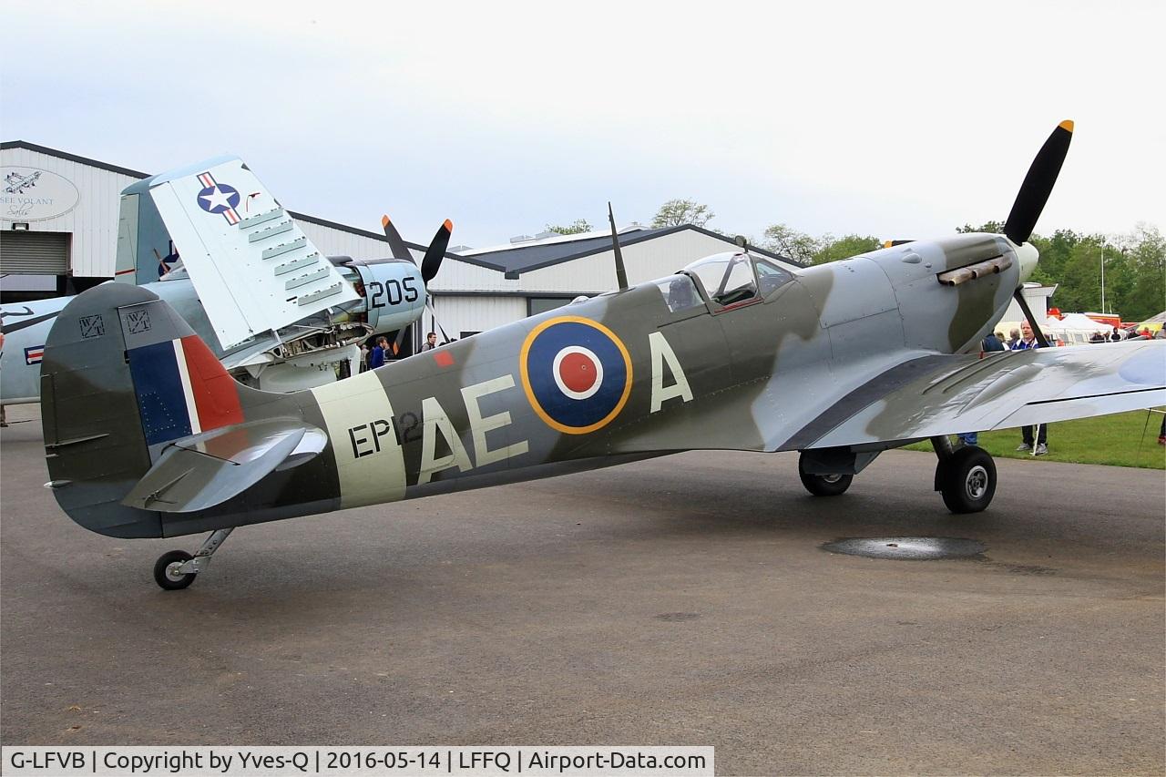 G-LFVB, 1942 Supermarine 349 Spitfire LF.Vb C/N CBAF.2403, Supermarine Spitfire MK-Vb, Static display, La Ferté-Alais (LFFQ) air show 2016