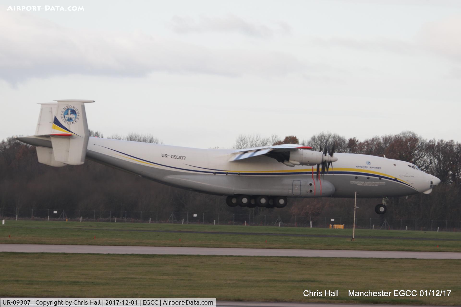 UR-09307, 1974 Antonov An-22A C/N 043481244, arriving at Manchester