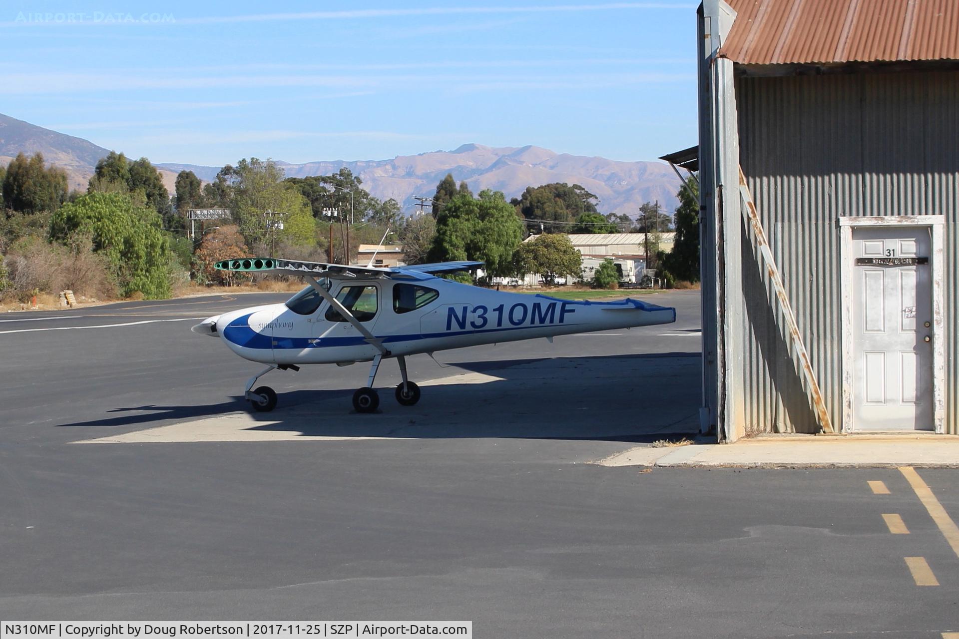 N310MF, 2002 OMF 100-160 Symphony C/N 0031, 2002 Ostmechlenburgische Flugzeugbau Gmbh OMF-100-160 SYMPHONY, Lycoming O-320-D2J 160 Hp, at SZP Paint Shop hangar ramp with empennage removed, Standard class-not LSA.