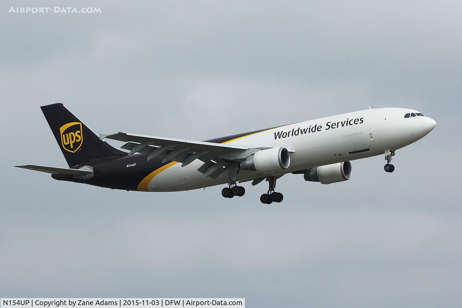 N154UP, 2004 Airbus A300F4-622R C/N 0840, Arriving at DFW Airport