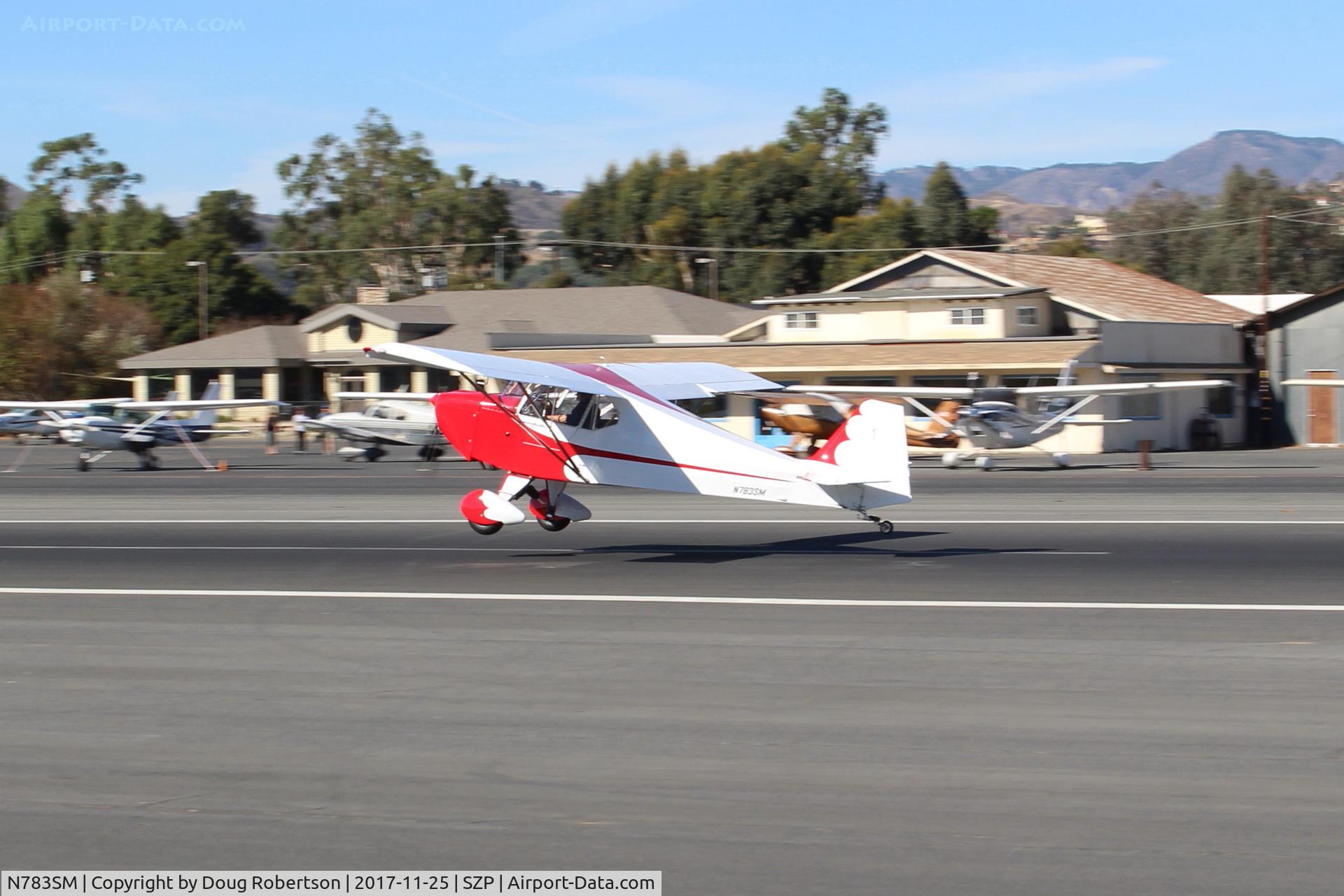 N783SM, Fisher Dakota Hawk C/N DH29, 2011 Fisher Flying Products DAKOTA HAWK, Rotax 912UL 80 Hp, landing roll Rwy 22